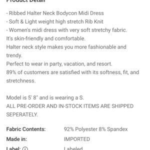 Ribbed halter sundress.